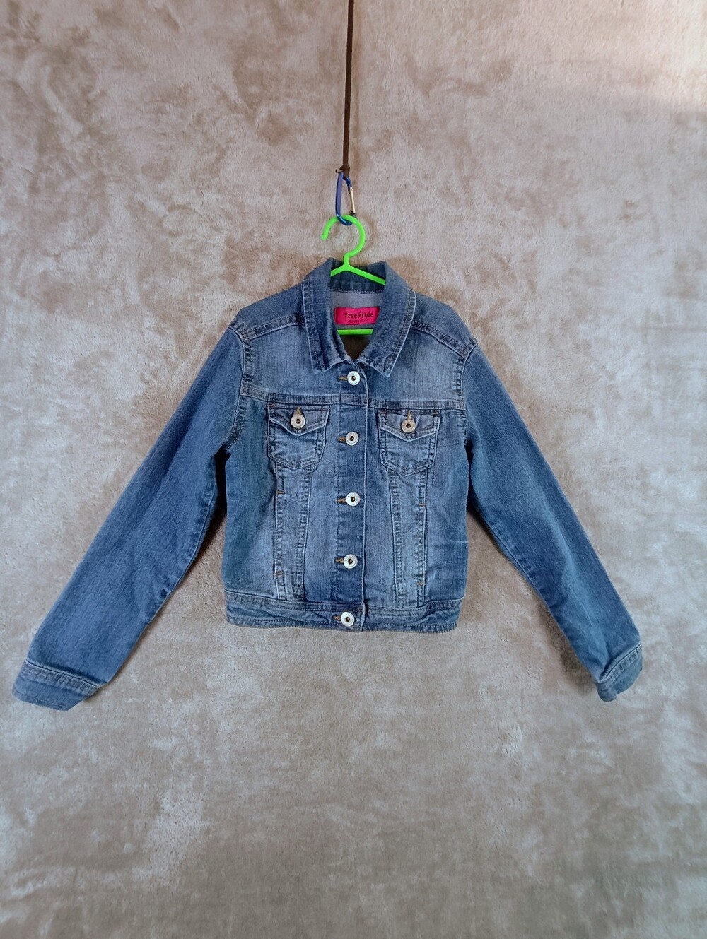 Freestyle Girls Blue Denim Jacket Size Large